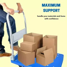 Fulcrum Folding Handle Type Platform Trolley with PU Wheel 200 Kg Load Capacity image 4