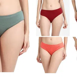 colour and comfort Women's Hipster Panty Inner Elastic | Assorted Colours | Combed Cotton | (Pack of 5) image 1