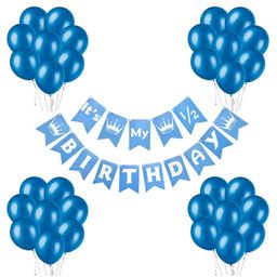 Bubble Trouble Half Birthday Blue Theme Party Decor Half Year Birthday Kit - Pack of 31-picture-17