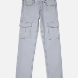 Pepe Jeans Cotton Woven Full Length Solid Coloured Jeans With Side Pockets - White-image-81