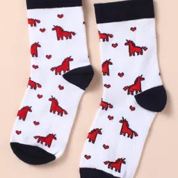 Pine Kids Knit Ankle Length Silvadur Antimicrobial Unicorn Designed Socks Pack Of 3 ( Color May Vary ) image 2