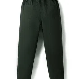 kookie kids india Kookie Kids Cotton Woven Full Length Solid Colour Lounge Pant - Olive Green image 2