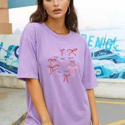 Moda Rapido Women Printed Drop-Shoulder Sleeves T-shirt image 3