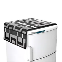 LooMantha 5-Pcs Pink & Black Printed Refrigerator Appliance Covers image 3