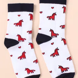 Pine Kids Knit Ankle Length Silvadur Antimicrobial Unicorn Designed Socks Pack Of 3 ( Color May Vary ) image 3