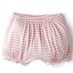 Honeyhap Premium 100% Cotton Knit Bloomers With Bio Finish & Floral Print Pack of 5 - Spun Sugar Tropical Peach Bay Bright White & Yellow Iris image 2