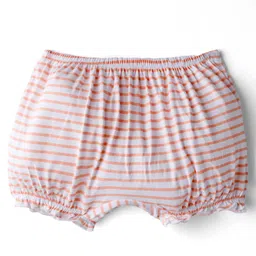 Honeyhap Premium 100% Cotton Knit Bloomers With Bio Finish & Floral Print Pack of 5 - Spun Sugar Tropical Peach Bay Bright White & Yellow Iris image 3