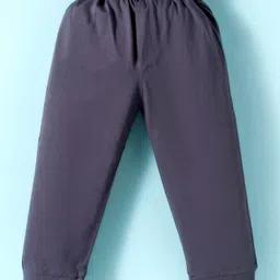 Mini Taurus Sinker Knit Full Sleeves T-Shirt & Lounge Pant Set with Ship Print - Grey image 4