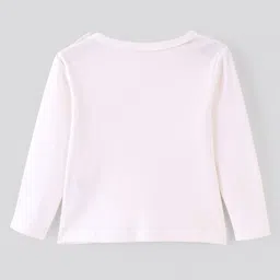 Bonfino 100% Cotton Knit Dungaree Style Romper with Full Sleeves T-Shirt Leopard Print - Beige & White image 5