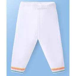 Babyoye Knitted Full Sleeves Sweater Set with Hearts Design - White image 5