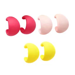 Bohey by KARATCART Contemporary Half Hoop Earrings image 3