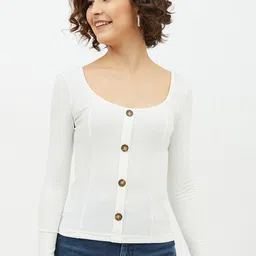 Harpa White Solid Regular Top image 1