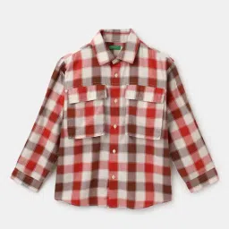 United Colors of Benetton Kids Multicolor Cotton Chequered Full Sleeves Shirt-image-23