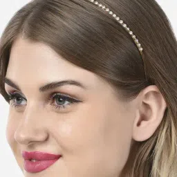Zaveri Pearls Gold Tone Dazzling Diamonds Embellished Contemporary Hairband-ZPFK14666-image-71