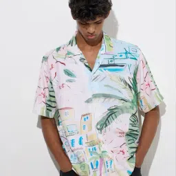 nuon men Nuon by Westside Multicolour Cityscape-Inspired Relaxed-Fit Shirt-picture-37