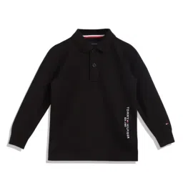 Tommy Hilfiger Kids Black Regular Fit Polo T-Shirt-picture-32