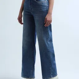 U.S. Polo Assn. Blue Cotton Flared Fit High Rise Jeans image 3