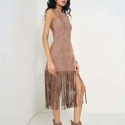 Honey By Pantaloons Brown Slim Fit Dress image 3