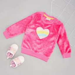 Pantaloons Baby Girls Carmine Rose Embroidery Full Sleeves Sweatshirts & Hoodies-image-35