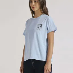 Pepe Jeans Blue Cotton Printed T-Shirt image 3