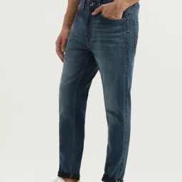 United Colors of Benetton Blue Cotton Tencel Blend Low Crotch Jeans image 3