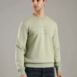 Tommy Hilfiger Light Green Regular Fit Logo Printed Sweatshirt image 5