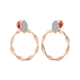 Joyalukkas 18k Rose Gold & Diamond Stud Earrings for Women-image-50