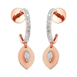 Joyalukkas 18k Rose Gold & Diamond Drop Earrings for Women-picture-33