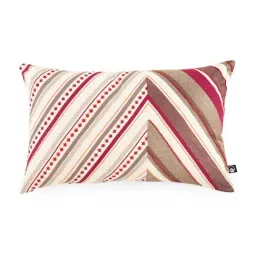 Home4U 'Kaori' Brown & Off-White Cotton Single Cushion Cover - Set of 1-picture-26