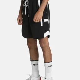 Puma Black Regular Fit Colour Block Shorts-picture-25