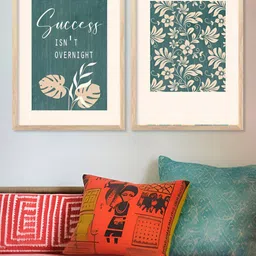 Kotart Beige & Blue 2 Pieces Motivational Quotes Wooden Wall Arts-image-6