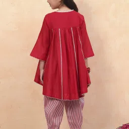 Biba Girls Red Embroidered Suit Sets image 3