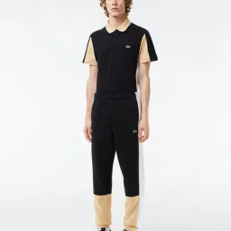 Lacoste Black Cotton Regular Fit Colour Block Sports Joggers image 3