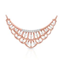 malabar gold and diamonds Malabar Gold & Diamonds 18k IGI Certified Diamond & Rose Gold Pendant for Women-picture-1