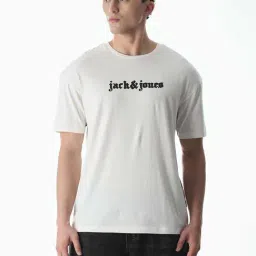 Jack & Jones Star White Cotton Oversized Logo Printed T-Shirt-picture-31