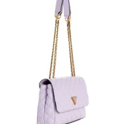 GUESS Lavender GIULLY Quilted Medium Shoulder Bag image 3