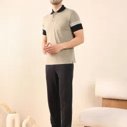 Sweet Dreams Green & Black Cotton Regular Fit Nightwear Set image 3