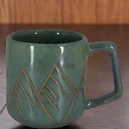 The Decor Lane Green & Grey Printed Ceramic Mug 360ml-picture-28