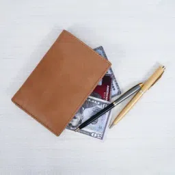 Celtic Light Brown Leather Bi-Fold Card Holder-picture-17