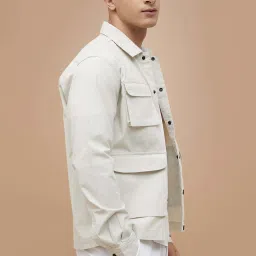 Forca By Lifestyle Beige Cotton Regular Fit Shirt image 3