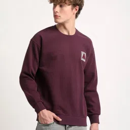 The Bear House Purple Cotton Regular Fit Printed Sweatshirt image 3