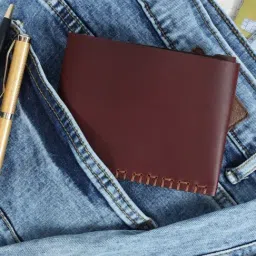 Celtic Brown Textured Leather Bi-Fold Wallet image 2