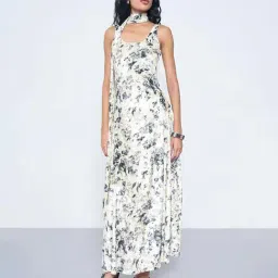 Honey By Pantaloons White Slim Fit Floral Print Dress-picture-32