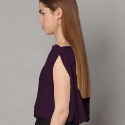 Zink London Purple Plain Top image 3