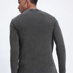 glitchez Raw Cut-Outs Ribbed Relaxed Pullover image 3