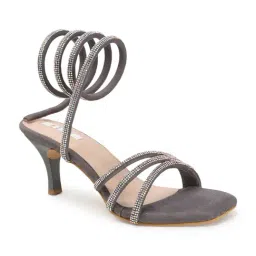 Elle Women's Grey Gladiator Stilettos image 2