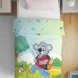 HOME PLUS STUDIOS Lime Green Cartoon Characters Microfiber AC Room Single Bed Comforter-picture-25