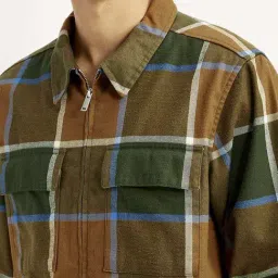 Levi's Brown Cotton Relaxed Fit Checks Shirt image 5