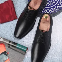 ID Men's Black Derby Shoes-image-63