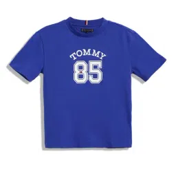 Tommy Hilfiger Kids Blue Printed Regular Fit T-Shirt-picture-48